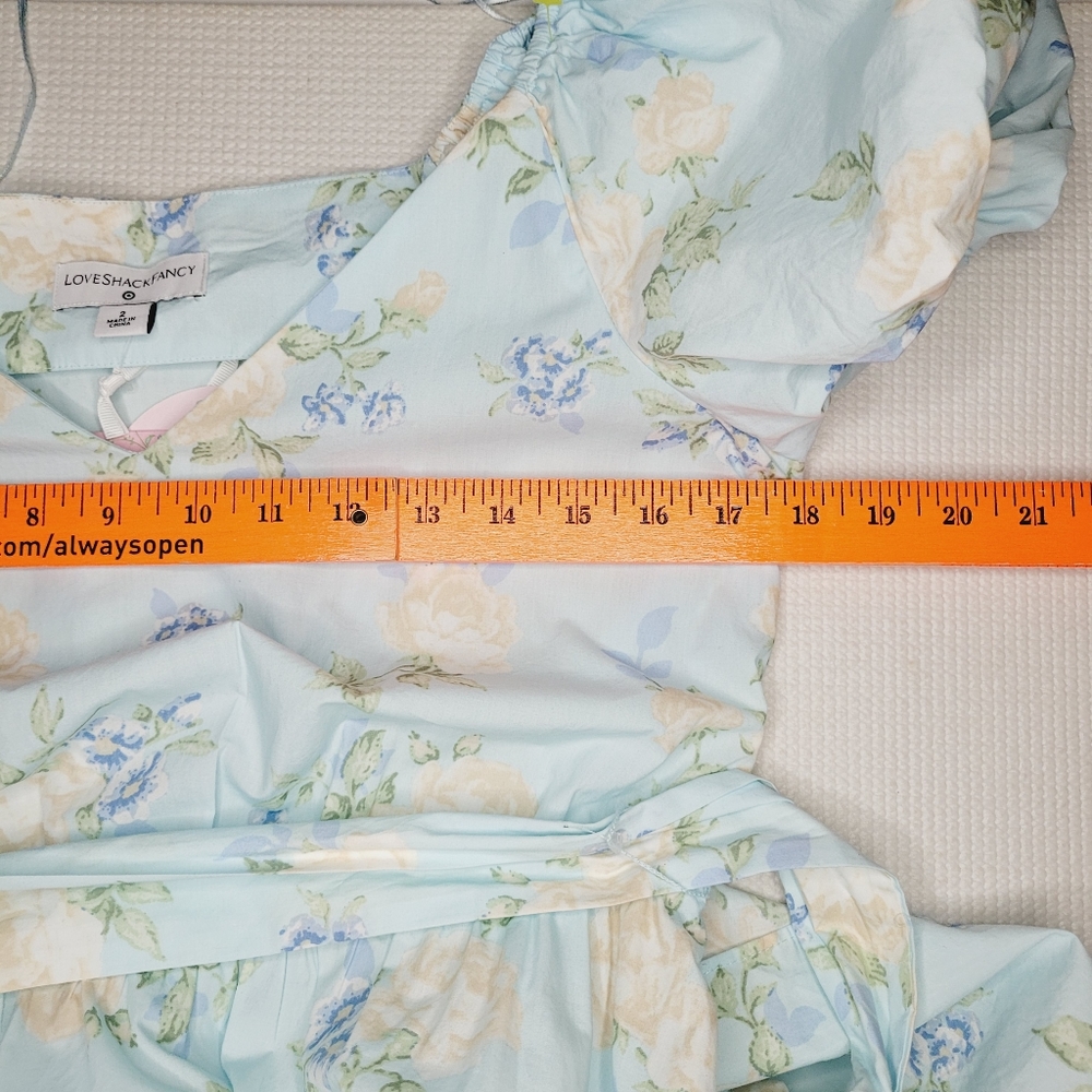 Loveshack Fancy x Target NWT Blue Floral Estelle Dress Maxi Size 2 - Picture 7 of 15